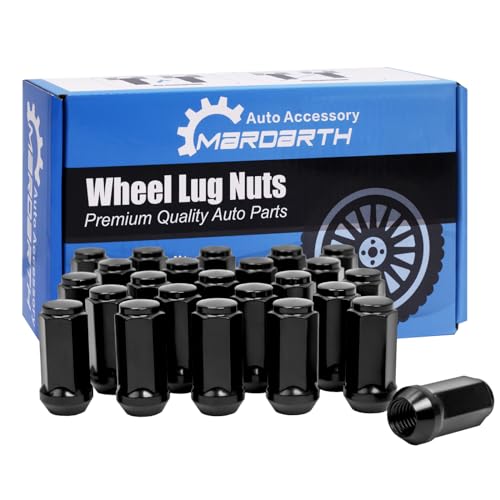 Set of 24 14x2.0 Lug Nut 2 in XL Black Bulge Acorn Compatible with 2004-2014 Ford F-150 Expedition Lincoln Navigator 14X2