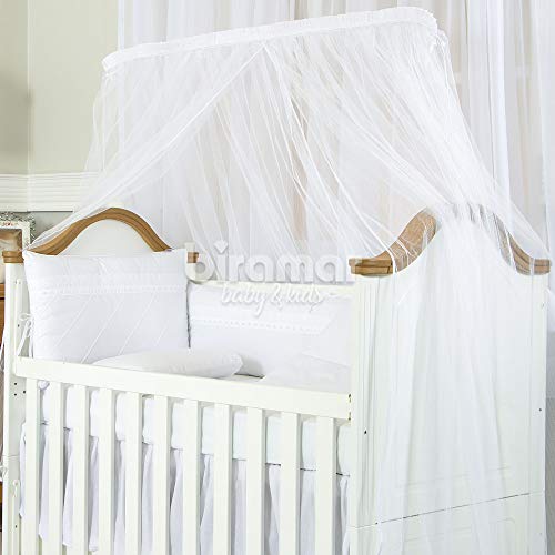 Biramar Baby Mosquiteiro Para Berço Varal Inteiro Babado Branco B...