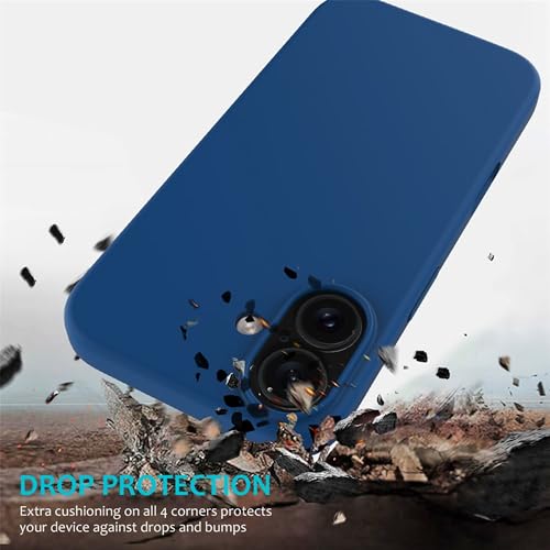 Image of ArmourPro Silicone Back Case for iPhone 16, Soft-Touch Case | Dark Blue