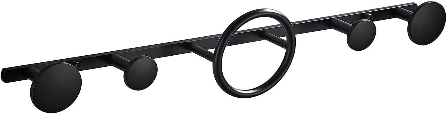 Coat Hooks for Wall Mounted Creative Modern Coat Rack Entryway Storage Hook Metal Row Hooks Hanging Robe & Towel Hooks Brass Matte Black Finished