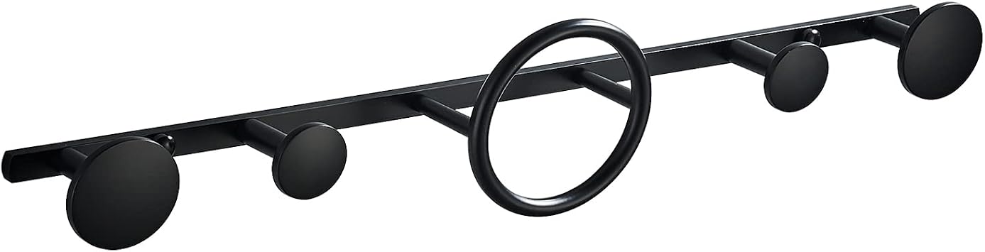 Coat Hooks for Wall Mounted Creative Modern Coat Rack Entryway Storage Hook Metal Row Hooks Hanging Robe & Towel Hooks Brass Matte Black Finished