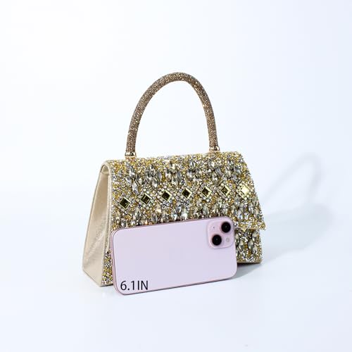 Image of Gripit Rhinestone Evening Handbag Dressy Glitter Sparkle Wristlet Clutch Purses for Women Wedding Prom