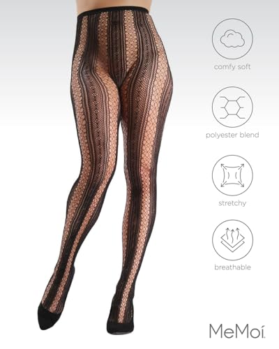 Image of MeMoi Epic Stripe Glamour Fishnet Tights
