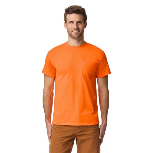 Image of Gildan Unisex Adult DryBlend Workwear T-Shirts with Pocket, 2-Pack