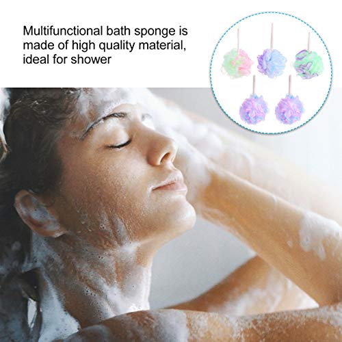 HEALLILY 5 Peças Bucha Banho Bola Banho Corpo Pele Esfoliante Bola de Limpeza Profunda Malha Corpora