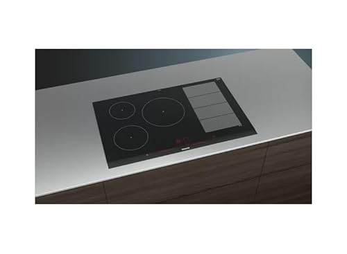 Foto von Siemens EX875LVC1E iQ700 Induktionskochfeld (autark), 80 cm breit, mit Rahmen aufliegend, powerBoost schnelleres Kochen, varioInduktion Flexibilität für große Töpfe und Pfannen, Bratsensor Plus