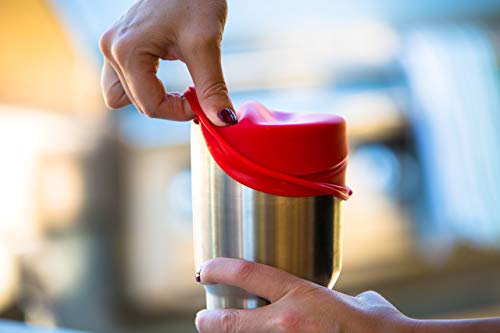 Products That Simplify Life O-Sip!Silicone Straw Lids-Xl(3Pack),Stretches To Cover Tumblers,Large Cups&Mugs,Yeti Rambler,Mason Jars,Spill Proof,Reusable, Durable,Replace Lid Accessory(Red,Navy,Gray) #TOP2