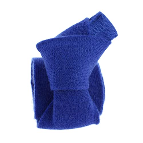 Cravate cachemire homme bleu électrique unie italienne Alashan luxe