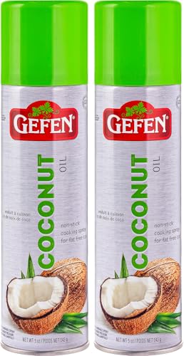Gefen Coconut Oil Cooking Spray, 5oz (2 Pack) Non Stick Cooking Spray Oil Better For You
