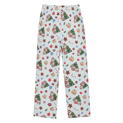 ZZXXB Sloth Spruce Branch Boys Long Pants Soft Trousers Elastic Waist Kids Lounge Bottoms with Pockets S-XL