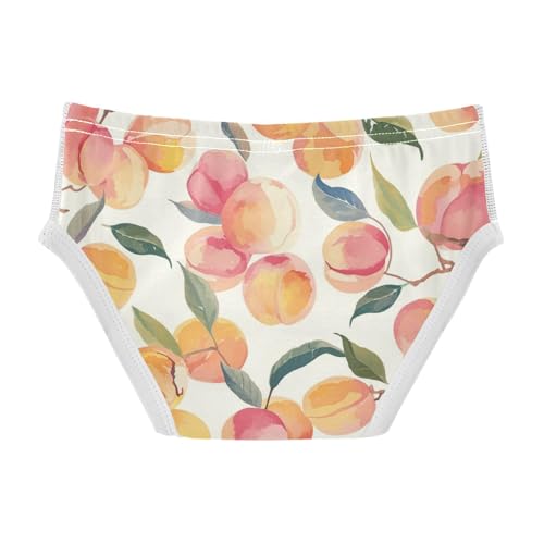 KLL Watercolor Peaches Toddler Boys Pure Cotton Underwear Cute Children Undies2