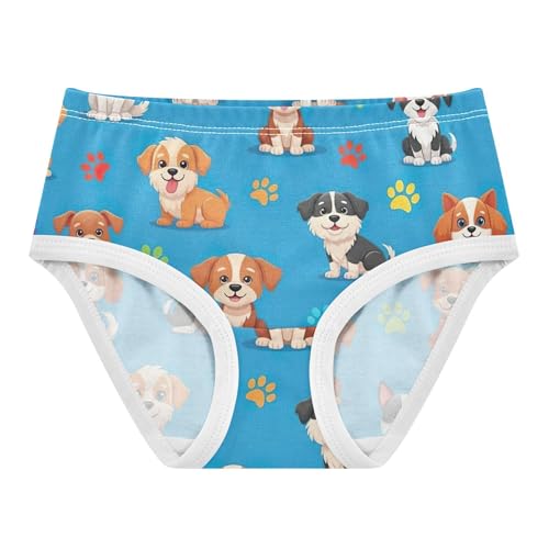 Animal Toddlers Underwear Floral 2t Cotton Little Girl Panties Cute Puppy Claw Cartoon Dogs Briefs Undies Kids