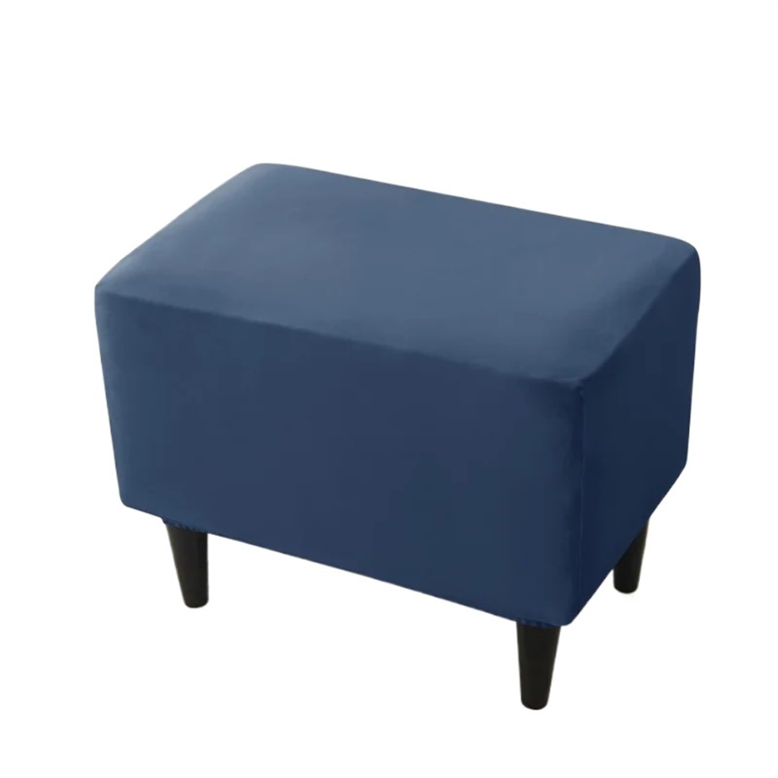 YXINAER Foot Stool Cover Velvet Elastic Ottoman Stool Cover Rectangle Bedroom(B12 Footstool Cover)