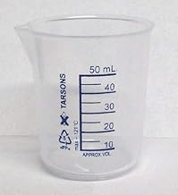 PLASTIC POLYPROPYLENE PP MEASURING BEAKER 50ML LABORATORY KITCHEN
