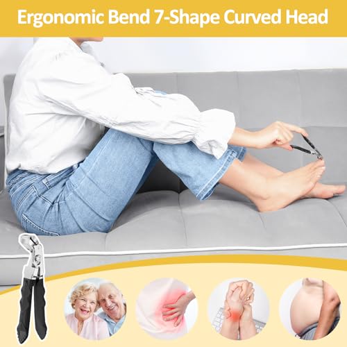 Euqvunn Nail Clippers-Ergonomic Angled Head Nail Clippers for Thick Nails - Image 2