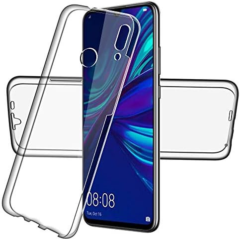 SDTEK Case Compatible with Huawei P Smart (2019), Full Body Protection 360 Gel Phone Cover Clear Transparent Soft Silicone