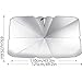 Car Sun Protection Windscreen for Mercedes Benz M Class ML W166 SUV ML 320/ML 350/ML 400 2012-2016 Foldable Car Parasol Front Windscreen Sun Protection Dust Protection Sun Visor