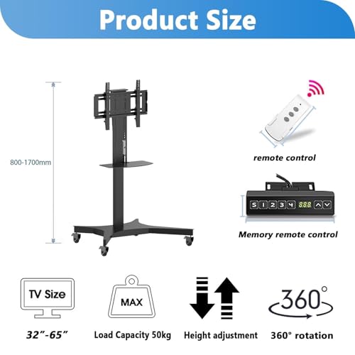 Soporte de TV motorizado para 32-65 pulgadas con ruedas miniatura 2