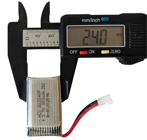 Image of 3.7V 25C LiPo Rechargeable Drone Battery | 800mAh | Spare Part for RC Quadcopter Drone, Helicopter, RC Airplane, Boat, Car, Toys, DIY Projects | 802540P (800mah)