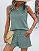 Rapbin Lounge Sets for Women Summer 2 Piece Outfits Casual Vacation Travel Matching Fashion Clothing (Sage Green, L)