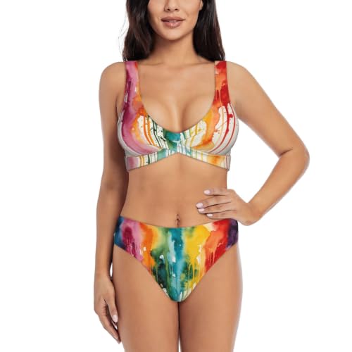 Bikini croisé imprimé fluide pour vos journées détente à la piscine