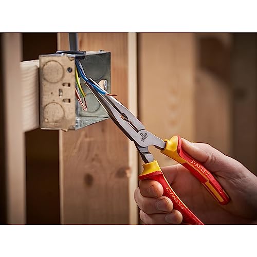 Pince à bec 12 ronds longs isolée Stanley 210 mm - vue 3