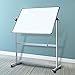 VIZ-PRO Double-Sided Magnetic Mobile Whiteboard, 72 x 48 Inches, Rolling Dry Erase Board Easel Stand on Wheels with Aluminium Frame for School Office Home 6' x 4'