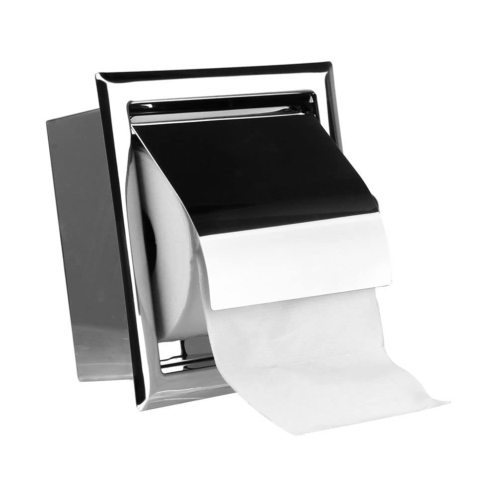 Portarrollos De Papel Higiénico Dispensador De Papel De Rollo Empotrado Caja De Almacenamiento Acero Inoxidable Ocultable Cromo Pulido Montado En La Pared,Almacenamiento De Papel Higiénico,China