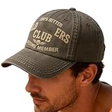 Old Guys Club Baseballkappe, Old Fuckers Club Vintage Baseballkappe, verstellbare, atmungsaktive, bequeme Kappen für Familie, Freunde, Erwachsene, Freund, Vater, Outdoor, Reisen, Sport, Pendeln