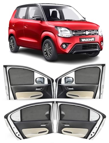 Image of Autofact Car Sunshades for Maruti Wagonr /Wagon R (2019 to 2025), UV Protection, Useful Car Accessories, Custom fit Sun Shades for Side Windows, Set of 4