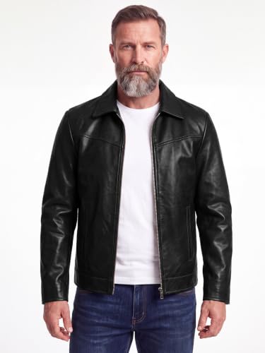 Runcati Mens Faux Leather Jacket