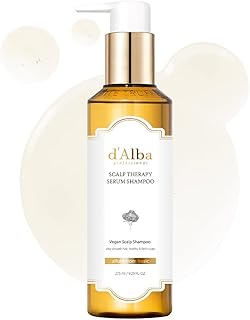 d'alba Piedmont Professional Repairing Scalp Therapy Serum Shampoo 275ml, Mild and Vegan Formula, Gentle Hair and Scap Treatment