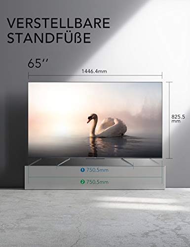TCL 65C715 QLED Fernseher 165 cm (65 Zoll) Smart TV (4K Ultra HD, HDR 10+, Dolby Vision Atmos, Triple Tuner, Android TV, Hands-Free Voice Control, Google Assistant & Alexa, rahmenloses Metalldesign) – Bild 4