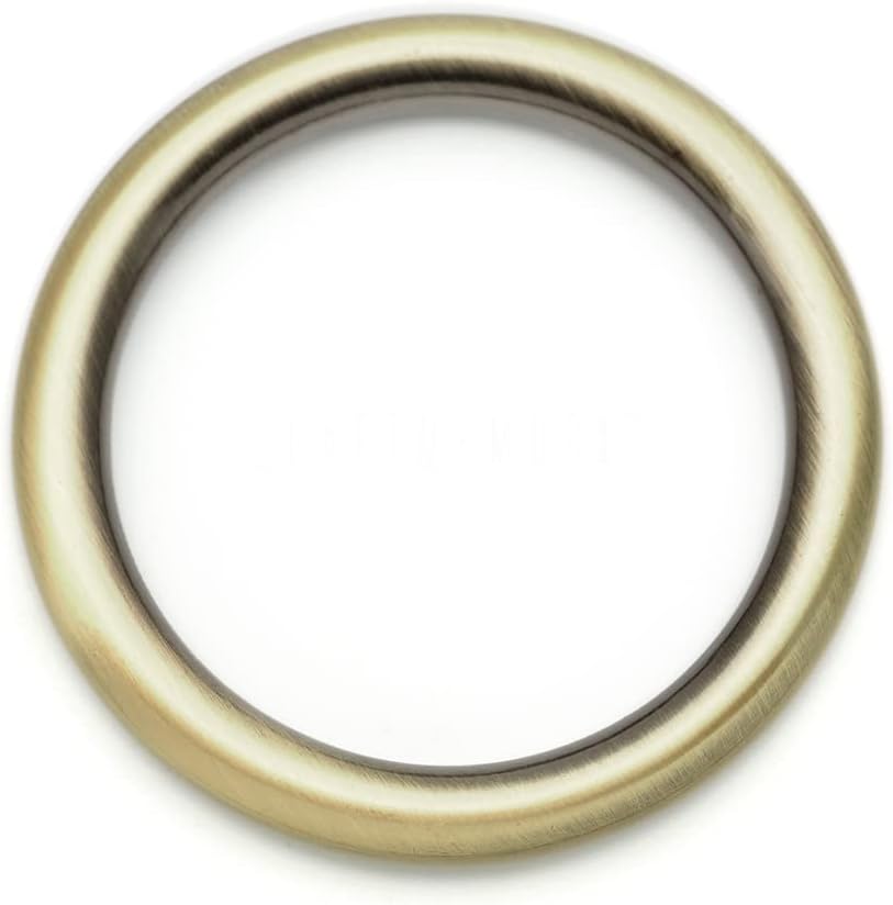 CRAFTMEMORE4pcs O Ring Strong Metal Welded O-Ring Circle Loop Buckle for Purse Bag Collar Leather Craft SCOG (1 1/2 Inch, Brushed Brass)