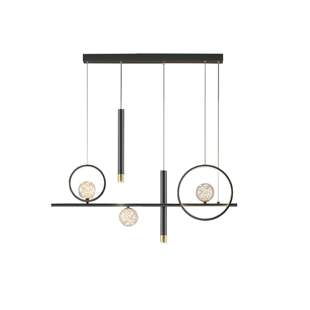 Luminaires suspendus 3 lumières noir 48W pour éclairage salle à manger