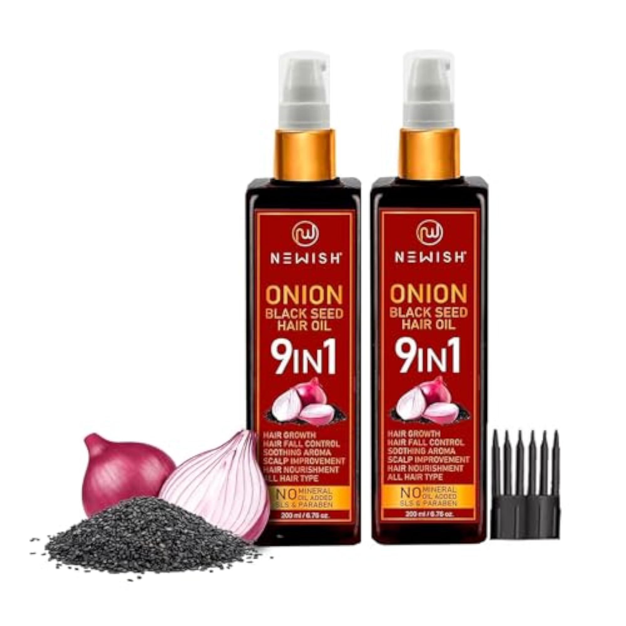 Onion Black Seed Hair Oil for Hair Growth & Fall Control