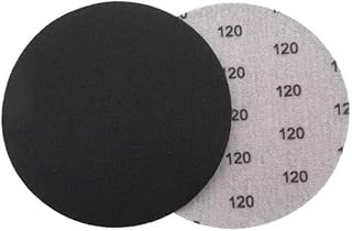 20pcs 6 Inch 150mm Round Wet Dry Water Sanding Discs Grit 120 Sanding Discs Hook and Loop Flocking Sanding Discs Pad Sanding and Polishing for Grinder Accessory