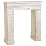 WANDERLUST DECO Marco de Chimenea de Madera Blanco 100x30x110
