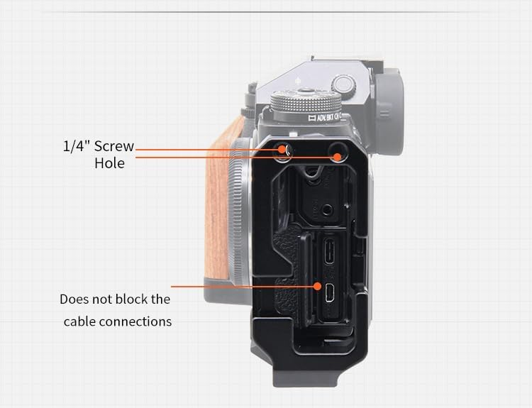 Miniatura 5 de Soporte de placa en L de liberación rápida, agarre de mano para cámara Fuji XT5 Grip para Arca Swiss trípode Head Tablero especial en forma de L de