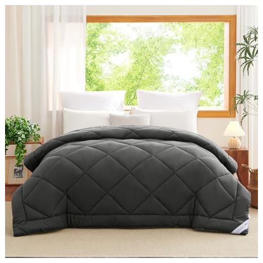 WAVVE Edredón Relleno Nórdico 240x260 cm para Cama 180, Edredón de Fibra 300gr/m², Ligero, Suave, Transpirable para Otoño e Invierno (260x240 cm, Grau)