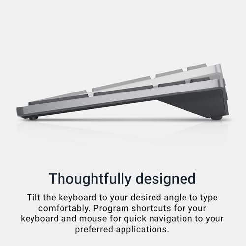 Dell KB740 Compact Multi-Device Wireless Keyboard – Dual Mode RF & Bluetooth 5.0, Full-Size Layout, Quiet Typing, Long Battery Life, Secure AES-128 Encryption, UK QWERTY Layout – Titan Grey - Image 5