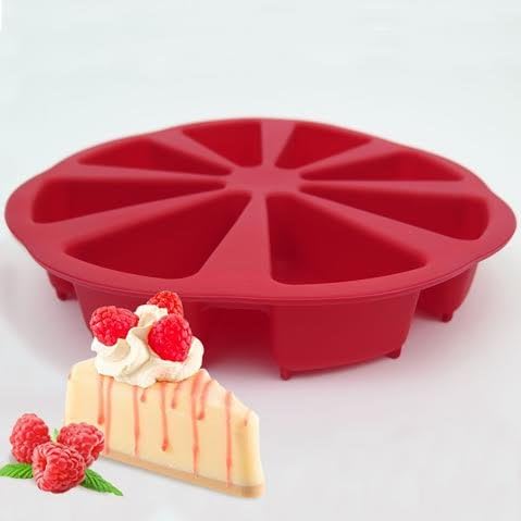 8 Triangle Cavity Red Silicone Soap Mold For Homemade DIY Natural Soap Making by Humble Living