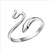 Produktbild Bobury Frauen versilbert Ring Finger Eröffnung Bright Red Eye Snake Ring