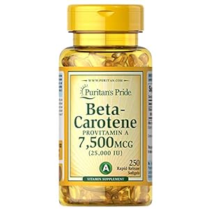 Puritan’s Pride Beta-Carotene 25,000 IU-250 Softgels