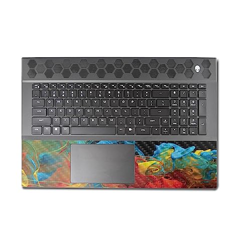 Image of MightySkins Carbon Fiber Skin Compatible With Alienware M18 R1 (2023) Full Wrap Kit - Primary Smoke | Protective, Durable Textured Carbon Fiber Finish | Easy To Apply & Change Styles | Made in the USA