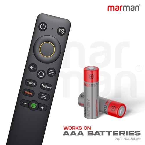 Image of marman Compatible with Realme Non Voice Remote Control Suitable for 4K Android SMART LED LCD Television with Hotkeys - Pairing Not Required - Match Key By Key with Original Remote