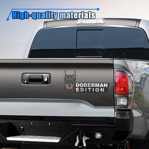 Image of Dog Edition Badge for Car, 3D Laser Cutting Animal Car Emblem, Funny Cute Dog Badge Car Decals Sticker, Acrylic Bumper Sticker Auto Exterior Decoration Emblem for Car Truck (Doberman Pinscher)