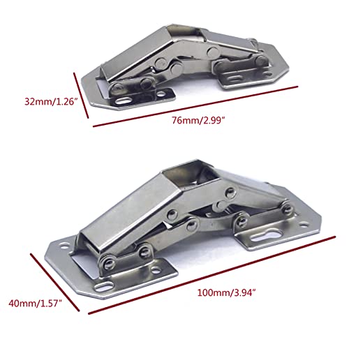 3 polegadas Corner Canto Hydraulic Dobradiça 90 Graus No-Perfuração Dobradiço Fechar Dobradiças Fech