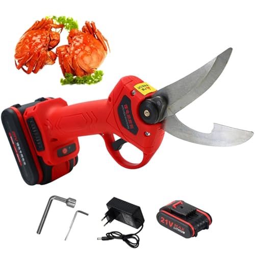 Tijeras de aves de corral eléctricas de 21V, tijeras inalámbricas recargables para cortar huesos de pollo, patas de cangrejo y verduras.Hoja de acero inoxidable afilada con cerradura de seguridad.Idea