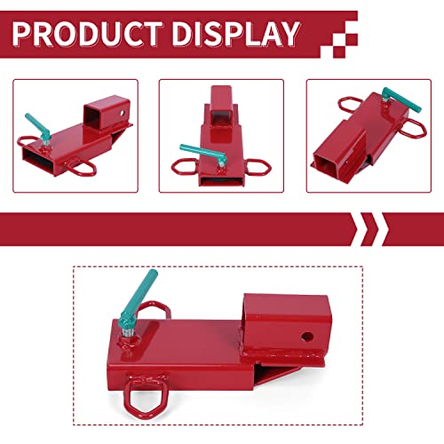 Image of ECOTRIC Clamp On Forklift Trailer Hitch Pallet Fork Towing Hitch 3000 LBS
